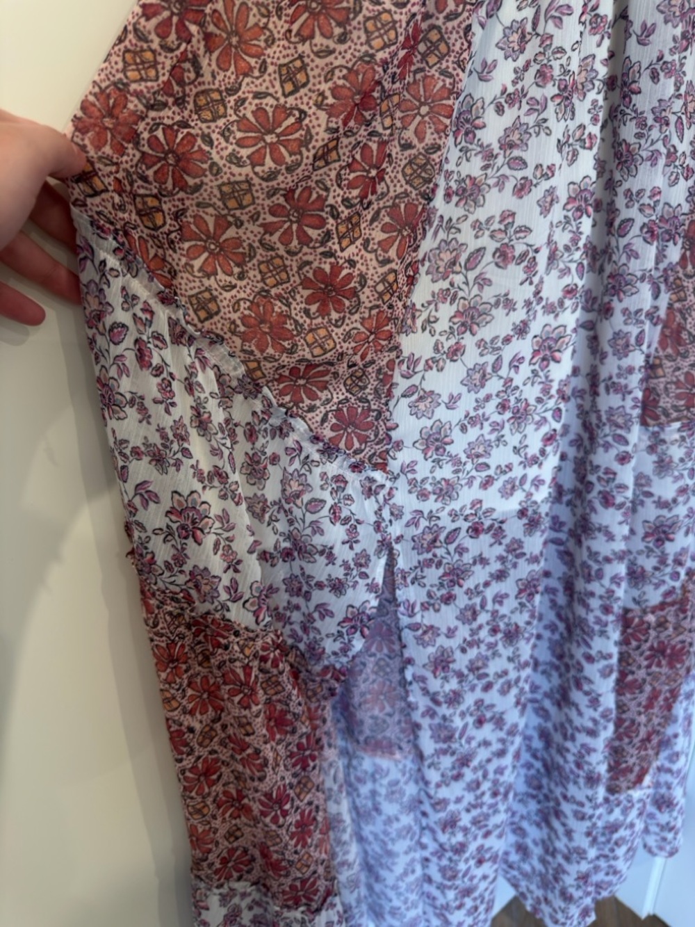 NWT - Forever 21 Pink Floral Patchwork Maxi Dress - Picture 8 of 8